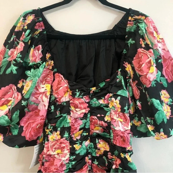 For Love and Lemons Jolie Floral Puff Sleeve Mini Dress Size SM and Med NWT - Picture 8 of 13
